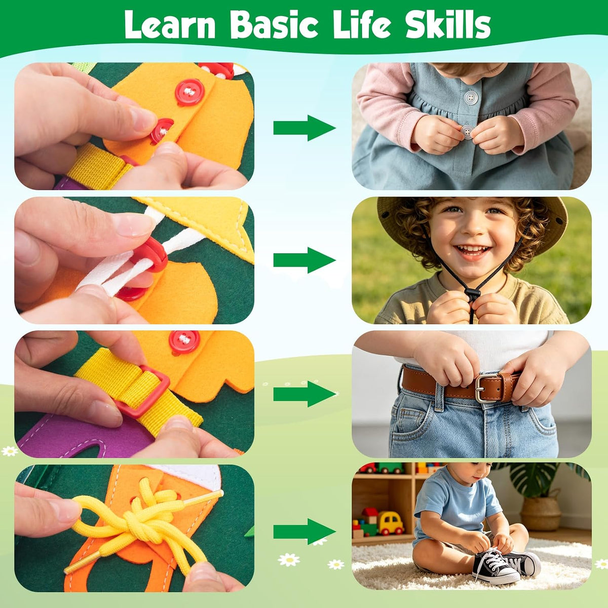 Winblo Toddler Busy Board - Light Green - image 4