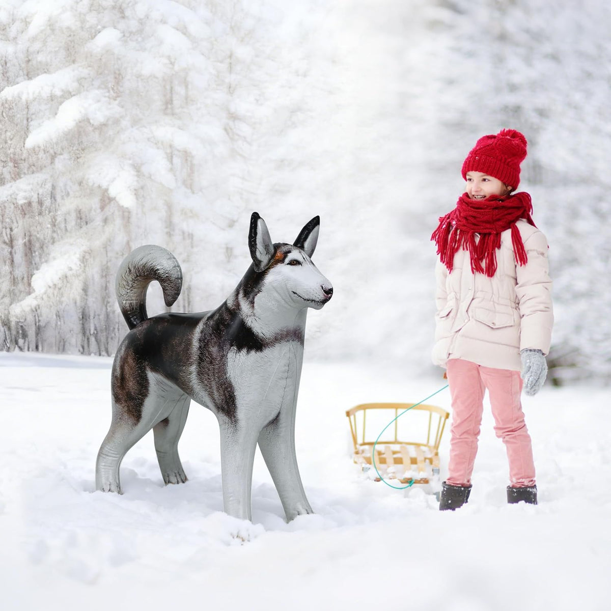 Jet Creations 37" Inflatable Standing Cow - Husky: White Black - image 2