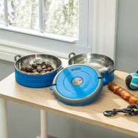 Healthy Human Travel Pet Bento Bowls - 2-Bowl Set / Blue - image 2
