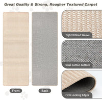 FHTONGE 71x15.8" Thickened Cat Wall Climbing Carpet with 16 Fixed - Oatmeal Color / 39.4x15.8"(100x40cm) - image 2