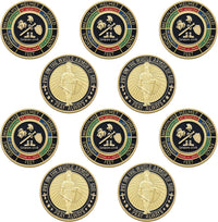 Nosiny 10 piece armor of God prayer coins in classic style alloy metal - view 7