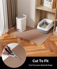 Cat Litter Mat, Cut to Fit Any Place - Khaki / 35x23 Inch - image 2