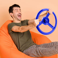 Haconba plastic pirate ship steering wheels for playsets in blue and red with mounting hardware - view 18