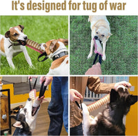 Storystore Dog Tug Toy Dog Training Bite Pillow Jute Bite Toy - 11.4 Inch x 4P / Red - image 4