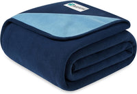 PetAmi Waterproof Dog Blanket, Leakproof Pee Proof Cat Blanket - Navy/Blue / X-Large (60x80)