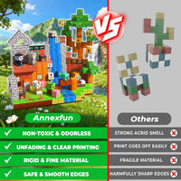 Annexfun 150PCS Magnetic Blocks, Magnetic Building Blocks - Forest Waterfall Home - image 4