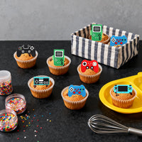 ZHUOWEISM 36 video game cupcake toppers with game controller designs - view 17