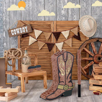3 Pcs Soccer Ball Piñata with Blindfold Stick Soccer Birthday Party - Cowboy Boot - image 2