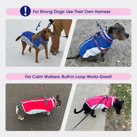 Dog Cold Weather Coats Reflective Dog Warm Jacket with Harness – Essentials for Dogs - Dark Blue / XS(chest:14in) - image 2