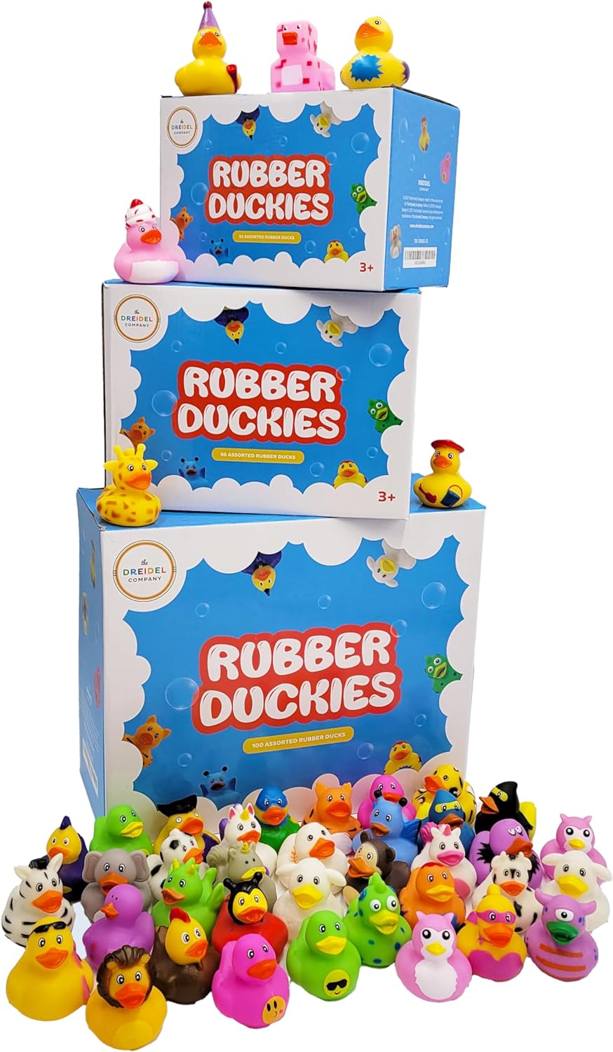 100 Assortment Rubber Duck Toy Duckies for Kids - 50-Pack - image 2