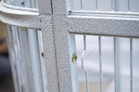 SENY Heavy Duty Large Walk-in Bird Aviary Cage, 79H x 86W x 62D inches, for Parrots, Macaws, Cockatoos, Reptiles, Dogs, Birds Flight Cage. (Silver White, Wire Size: 0.14")