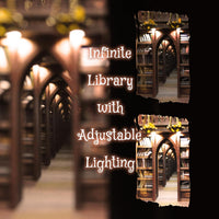 Dolphin Island DIY book nook kit built as a magic library with flame effect - view 4
