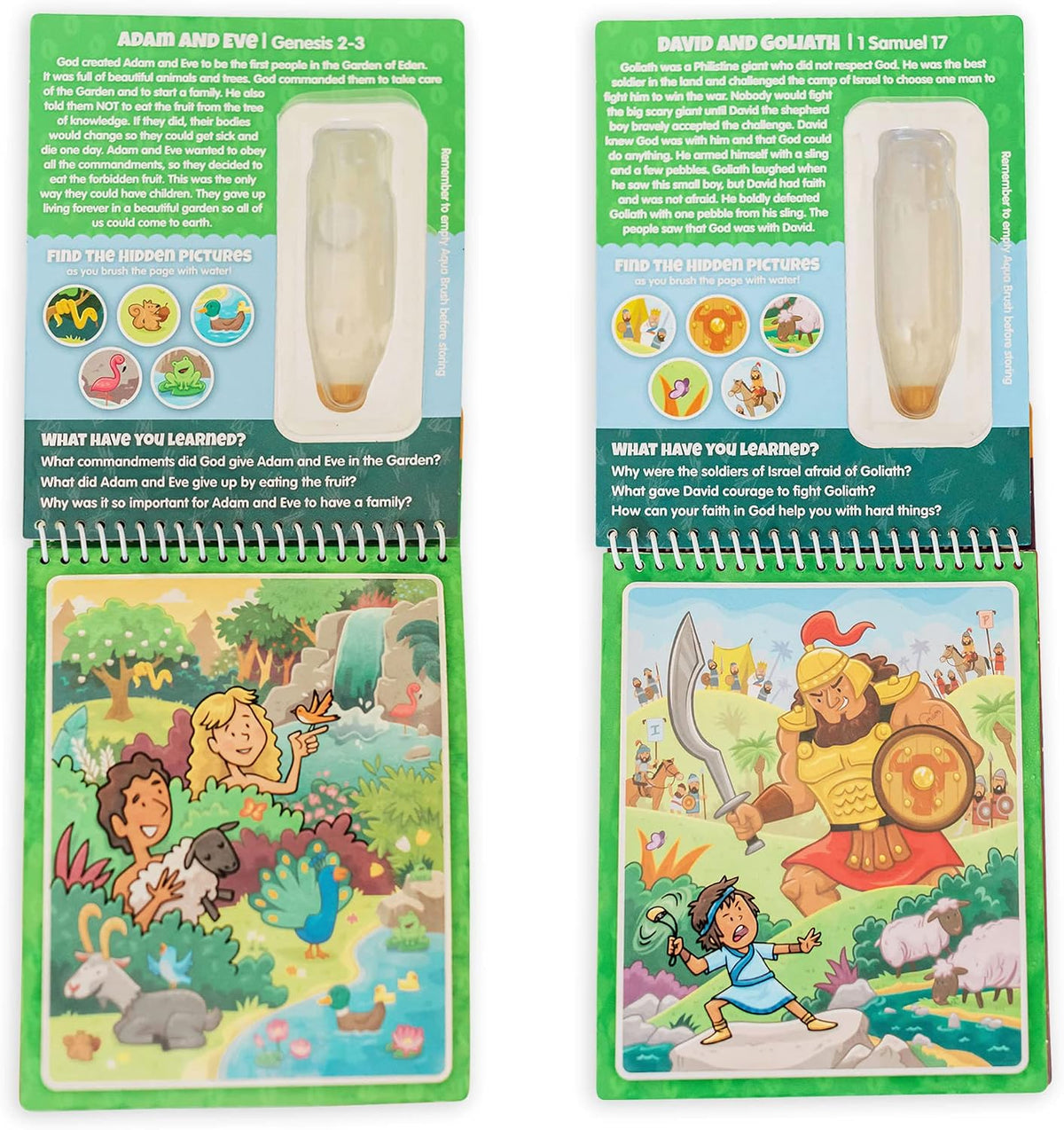 Water Reveal Coloring Scripture Book for Kids. – Fun for Kids & Family - Old Testament #1 and Old Testament #2 - image 2