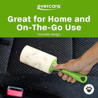 Evercare Giant Extreme Stick Lint Roller Brushes with 60 Easy-Peel Sheets, Pack of 5 Refillable Lint Rollers for Hair and Debris (300 Sheets Total)