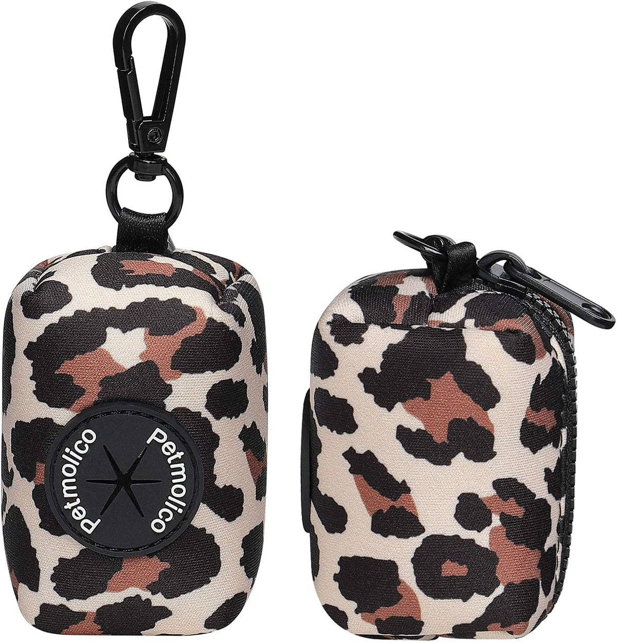 Petmolico Dog Poop Bag Holder Dispenser 2 Pack, Pink Rose – Essentials for Dogs - Leopard - image 4