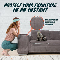 Anti Cat Scratch Furniture Protector, Heavy-Duty - 8-Pack + 50 Pins - image 4