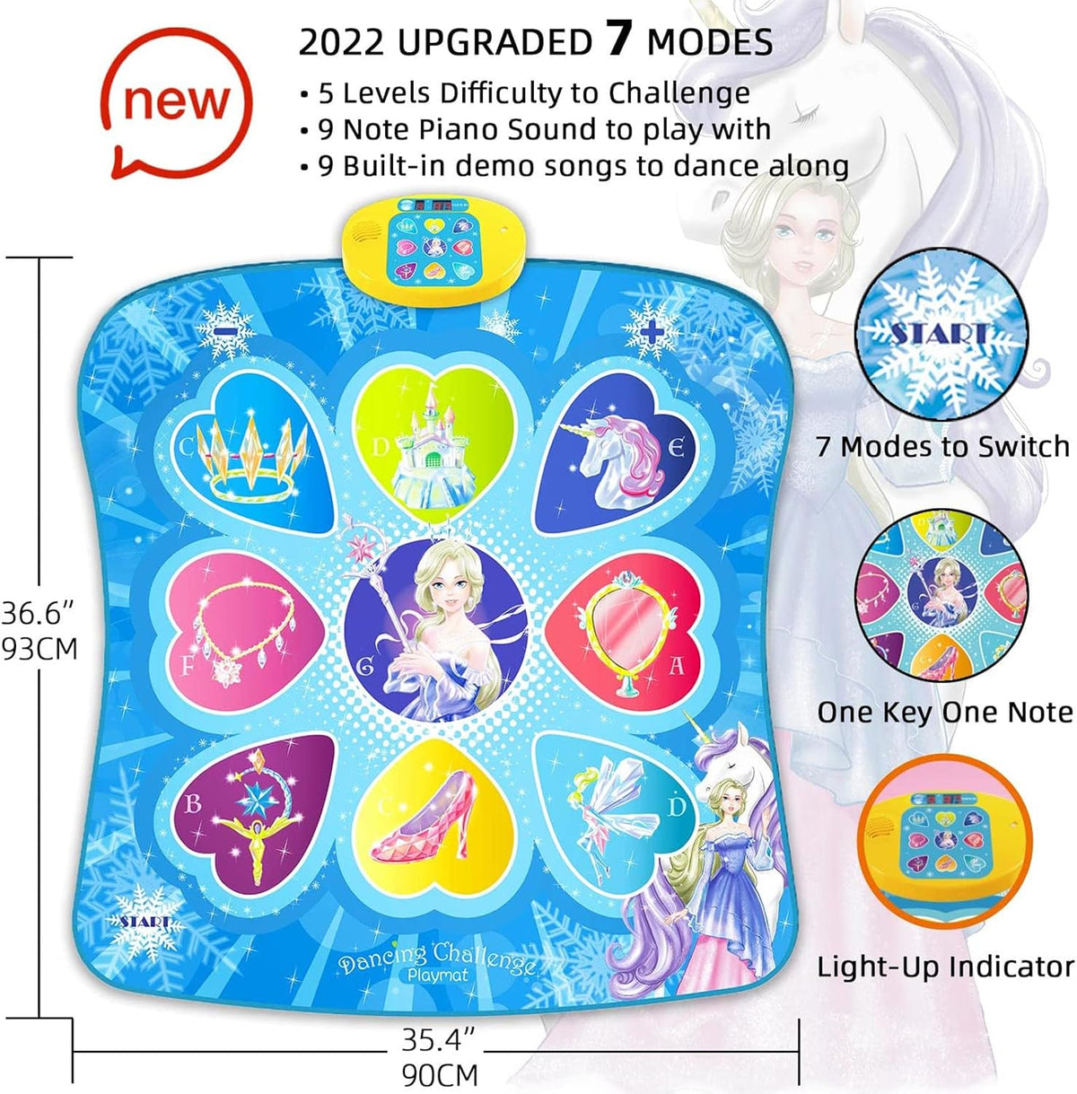 SUNLIN Dance Mat for Girls Ages 3-8 - Frozen - image 3