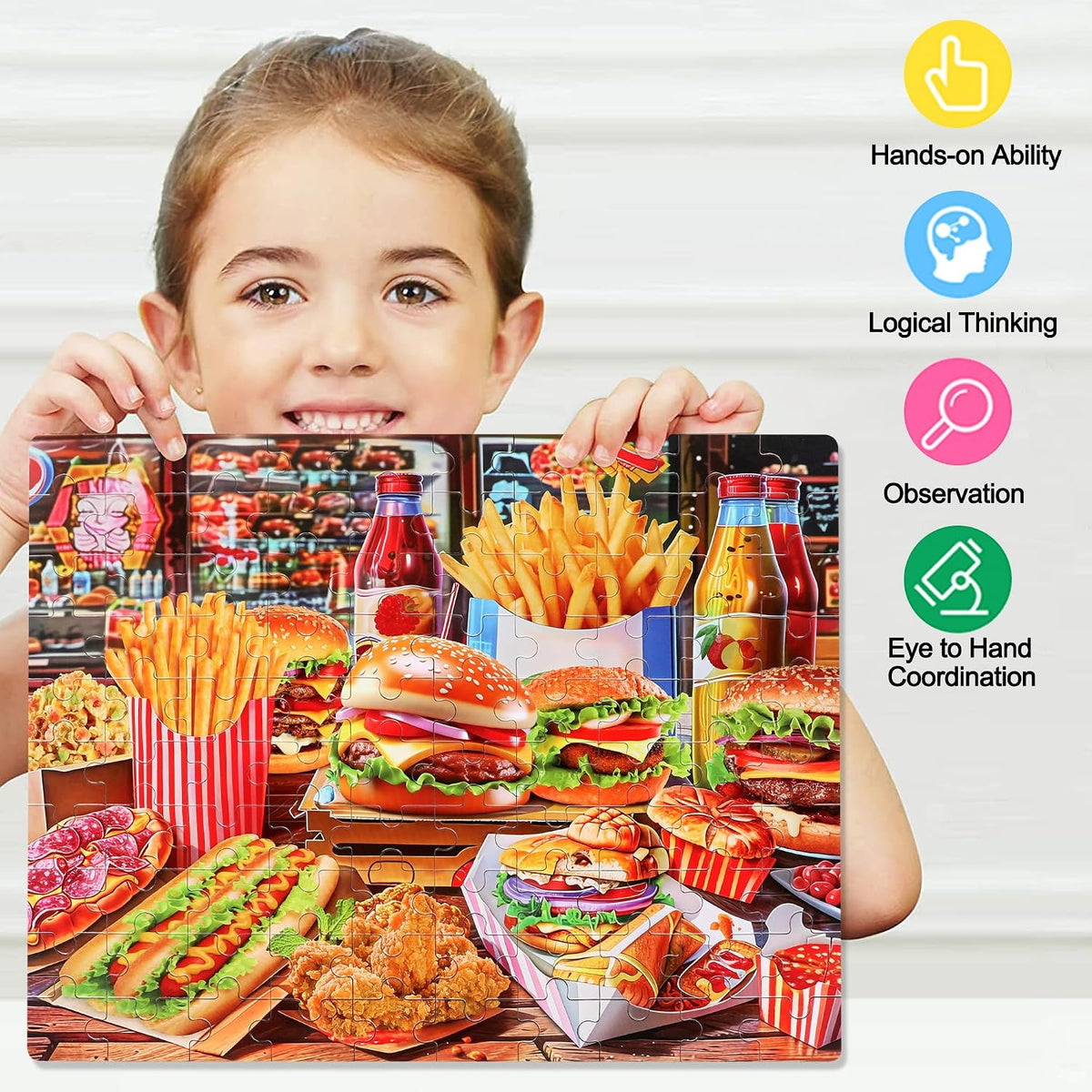 LELEMON Halloween jigsaw puzzle for kids with pumpkins and bats in tin box - view 16