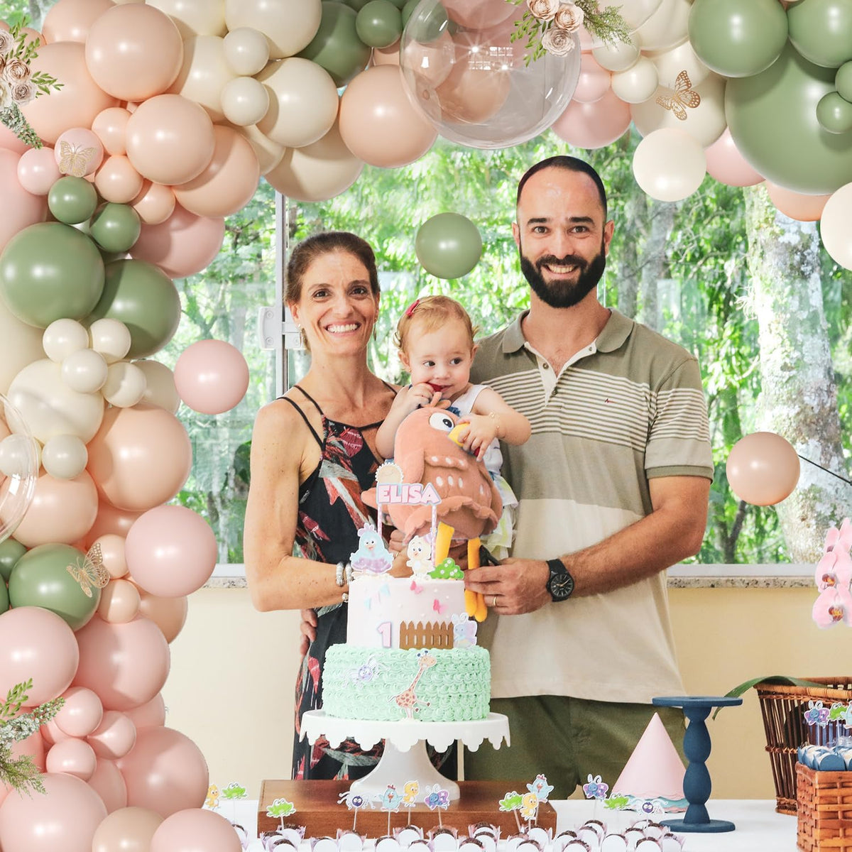 Pink Balloon Arch Kit, 145Pcs Baby Shower Birthday Decor – Fun for Kids & Family - Green Pink White - image 4