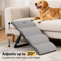 Veehoo Foldable Dog Ramp for Bed Couch Large Dogs - Gray / up to 20"H-for couch/lower bed - image 3