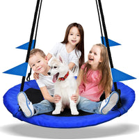 PACEARTH 40 Inch Saucer Tree Swing Flying 600lb Weight Capacity 2 - Blue / 40 IN