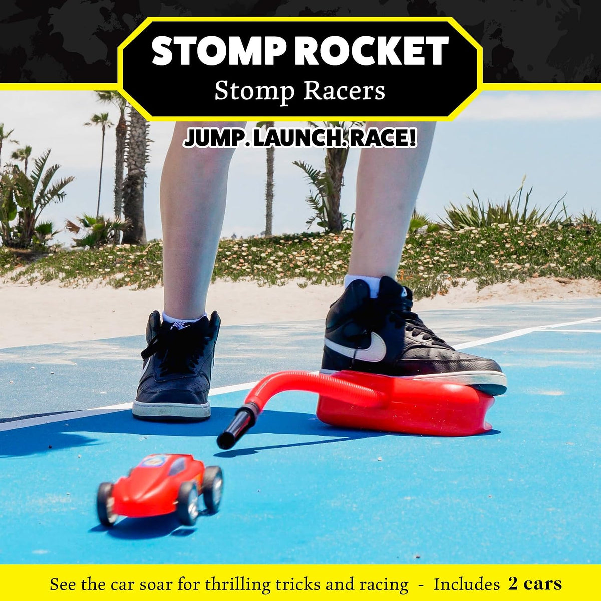 Dueling Stomp Racers by Stomp Rocket, Air Powered Race Car Set – Fun for Kids & Family - Dueling Racers - image 2