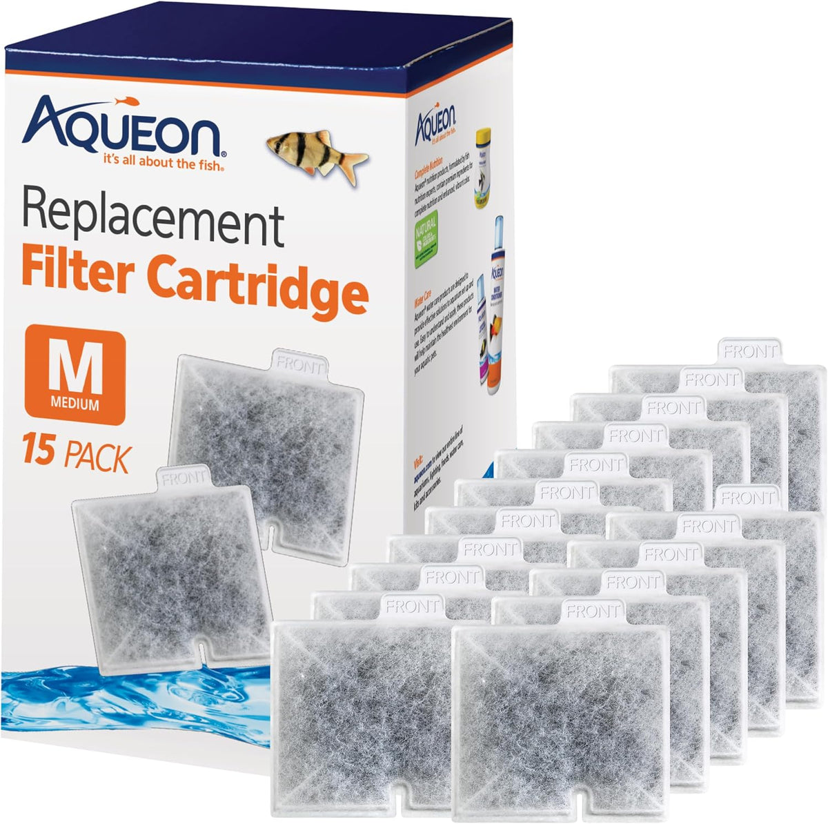 Aqueon Replacement Filter Cartridges Medium - 15 Pack