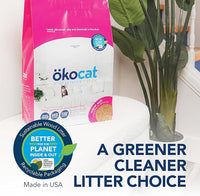 ökocat Super Soft Wood Clumping Cat Litter, Unscented,11.2 pounds - Natural Ingredients, Stops Odor, Clumps Solid, 99% Dust Free, Great for All Cats, Sensitive Paws, Kittens