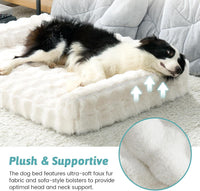 COZY KISS Orthopedic Large Dog Bed, Washable Pet Bed – Essentials for Dogs - XXL (48x32x8 inch) / Beige - image 4