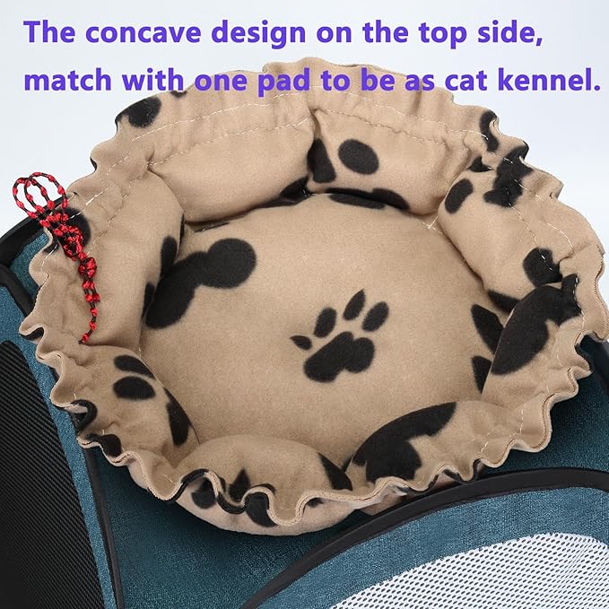 PetDogCatDrying Box Waterproof Anti-Hair Flying Portable Cat Cage Kennel Portable Foldable Cat Drying Room Pet Dry Room Pet HairDryerClean Grooming House Dryer Cage for Cats/Dogs (Trapezoid Blue)