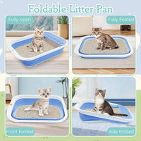 Fhiny Open Cat Litter Box - Blue-M / 1PCS - image 2