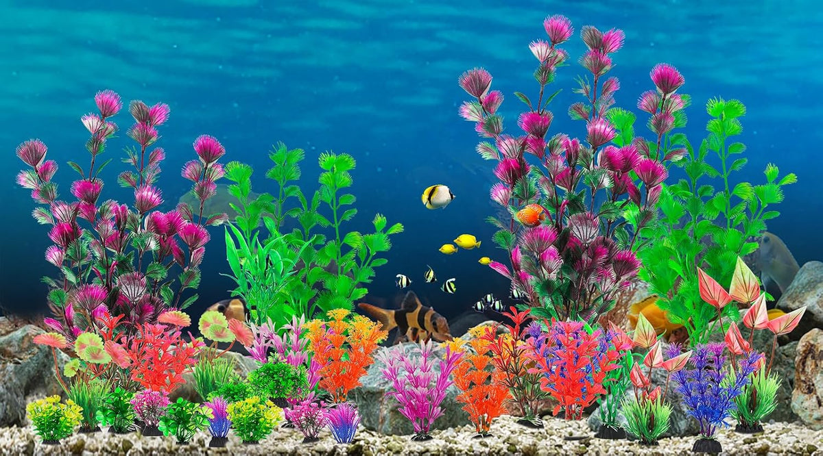 CousDUoBe 12pcs Fish Tank Accessories Aquarium Decorations Green - 30Pack ( multicolored ) - image 2