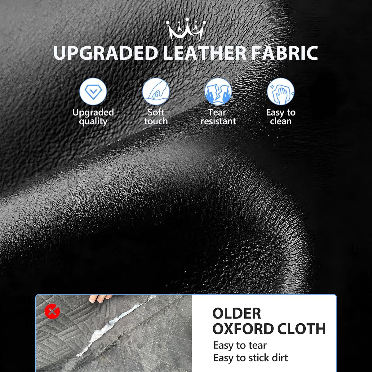 Dog Car Seat Cover for Back Seat, Hard Bottom - L - For Cars/ Mid-Size SUV/ Small Truck / All Black - image 3