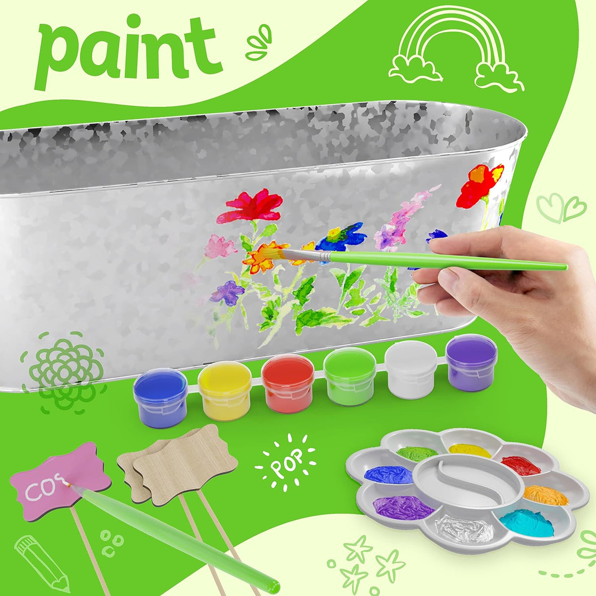 Paint & Plant Flower Growing Kit for Kids, Fun Gardening Kits - image 3