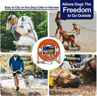 Tie Out Cable for Dogs Up to 300lbs - 100 ft / Orange - image 2