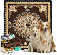 Washable Pee Pads, Super Absorbent Puppy Pads - Brownish Black Medallion / 72"*72"(Pack of 1)