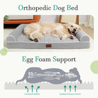 Orthopedic Dog Beds for Large Dogs - XL(42x30x7.5)Inches / Grey - image 2