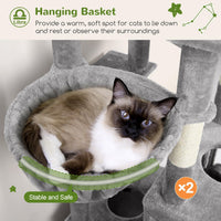 Globlazer Z78 Heavy Duty Cat Tree for 20lbs Large Adult Cats - Light Grey / 78 inch - image 4