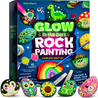 Dan&Darci Kids Rock Painting Kit - Glow in the Dark