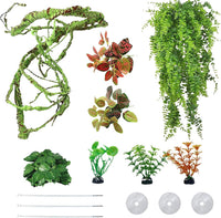 kathson 3 PCS Reptile Vines Plants Flexible Bendable Jungle Climbing - 1 / 8 PCS
