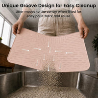 OHMO Large Cat Litter Mat - Coral / 23.5x16" - image 4