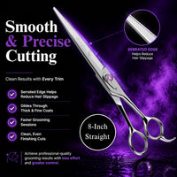 Kenchii Scorpion Dog Grooming Scissors 7in Curved - 8" Straight - image 3