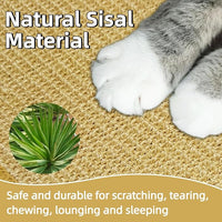 DYAUS Rabbit Scratching Pad, Sisal Bunny Scratch Pad, Natural Rabbit Foraging Mats for Cages, Indoor Bunny Toys Accessories for Bedding Biting Sleeping Resting (2PCS, 16x12in)