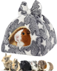 Mygeromon Guinea Pig Bed Rabbit Hideout Cuddle Cup – Daily Care for Small Pets - Star Style