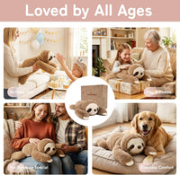 Niuniu Daddy Weighted Stuffed Animals - 3.3 Pounds / Sloth / Lying - image 4