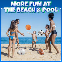 Bedwina 16 inch inflatable sports beach balls, basketball, baseball, football and soccer designs - view 4