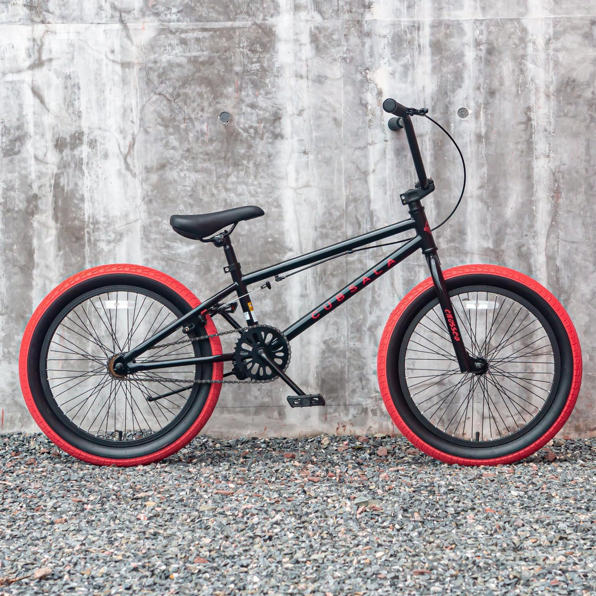 cubsala Crossea 18 20 Inch Kids Freestyle BMX Bike for 5-13 Years Old – Fun for Kids & Family - Black & Red / 20 Inch / Without Pegs - image 4