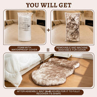 Faux Fur Dog Bed Rug for Large Dogs - Brown / Medium, All Breed Sizes1 - image 3
