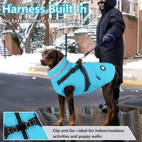 Dogcheer Dog Winter Coat with Harness - Sky Blue / Small(Chest:16.9", Back:11.8" Neck:12.5") - image 2