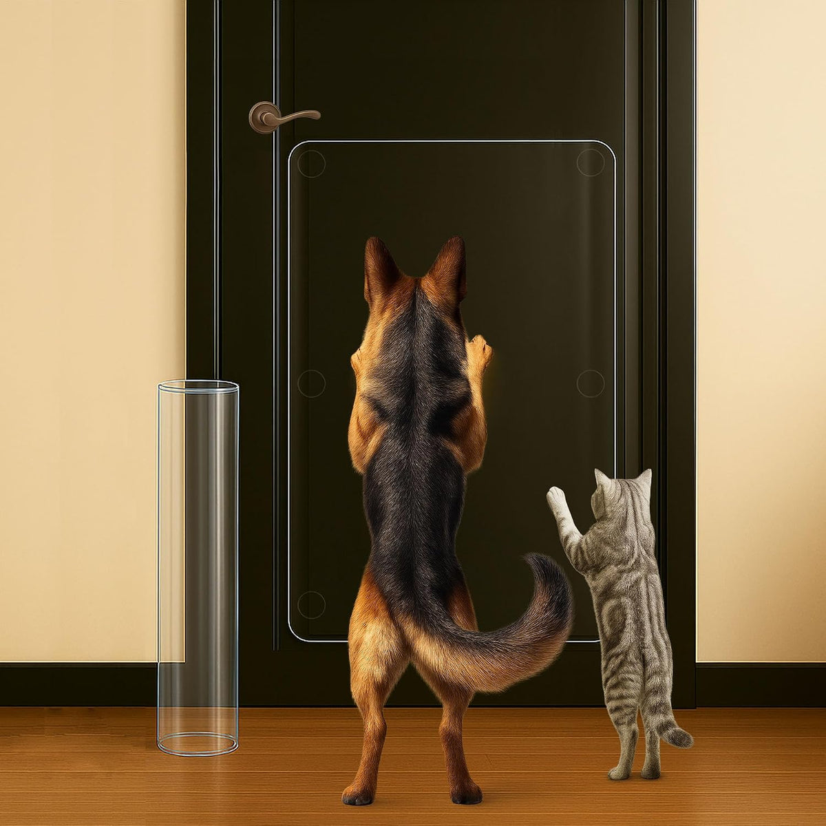 Heavy Duty Door Protector from Dog Scratching 16 x 30'' Transparent - 1 Pack / 36 x 20''
